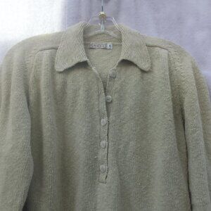 Sunglass&K-O'D sweater, elegant/long/thick/warm/silk cotton/knit/light willow